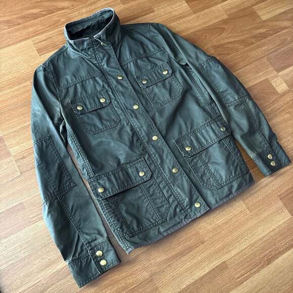 J.Crew Jackets & Blazers - J.Crew Women's Waxed Cotton Field Jacket Olive Green Size S